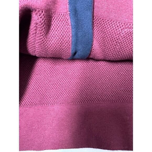 Tommy Hilfiger Men’s Cardigan Sweater Size SP Burgundy Cotton Button Up - Picture 12 of 13